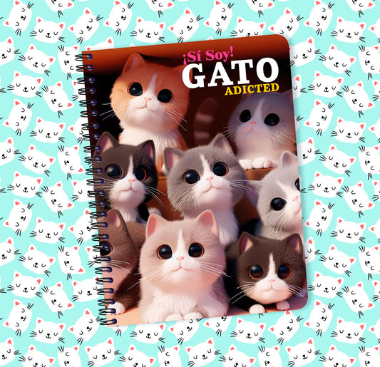 Libreta A5 ¡Sí Soy! GATO ADICTED